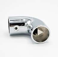 SC3 Chrome Elbow Stanchion with Rivet Hole