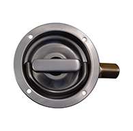 The original D Ring, non locking, small cup, right hand, has 1 point of engagement, mounting holes and is made of polished 304 stainless steel