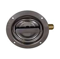 The original D Ring, non locking, large cup, right hand, has 3 points of engagement, mounting holes and is made of polished 304 stainless steel The original D Ring, non locking, large cup, right hand, has 3 points of engagement, mounting holes and is made of polished 304 stainless steel