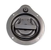 The original D Ring, locking, large cup, has 2 points of engagement, mounting holes and is made of polished 304 stainless steel
