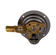 The Original D Ring, locking, small cup, right hand D Ring has 3 points of engagement, mounting holes and is made of polished 304 stainless steel