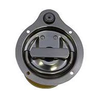 The original D Ring, locking, small cup with mounting holes and 2.812" X 5/16" sq shank. Latch is made of polished 304 stainless steel