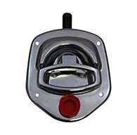 Guardian® compression latch, single point, chrome plated, mounting holes. Left hand. Codeable cylinder ordered separately