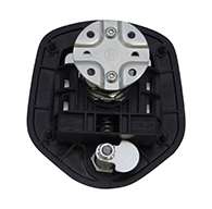 Guardian® compression latch, 2 point, black powder coat, CD studs. Left hand.