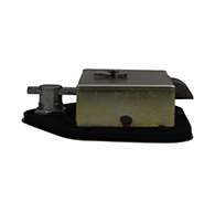 T-Handle, Small, Slamming Single Point, polished stainless steel, mounting holes, locking, slam latch.