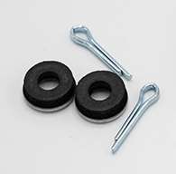 Kit-2 Rubber Clad Washer with cotter pins used to attach rods to studs on 2 point Paddle Handles and 2 or 3 point Folding T handles. Kit-2 Rubber Clad Washer with cotter pins used to attach rods to studs on 2 point Paddle Handles and 2 or 3 point Folding T handles.