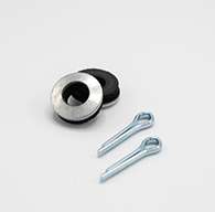Kit-2 Rubber Clad Washer with cotter pins used to attach rods to studs on 2 point Paddle Handles and 2 or 3 point Folding T handles. Kit-2 Rubber Clad Washer with cotter pins used to attach rods to studs on 2 point Paddle Handles and 2 or 3 point Folding T handles.