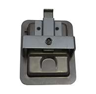 Large Flush Size Single Point Paddle Handle, 30° Bolt, Non Locking, Stainless Steel