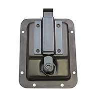 Large Flush Size Single Point Paddle Handle, 30° Bolt, Locking, Stainless Steel