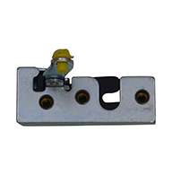 Full size 2 stage rotary latch with long parallel pull lever arm and rod clip, right hand, zinc plated. Accepts .25" striker.