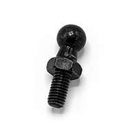 13mm Ball Stud, 5/16-18 x 16mm long thread, 38mm overall length, clear zinc plated